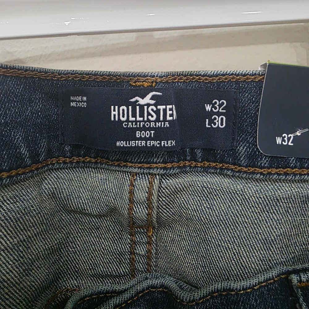 Hollister EpicFlex BootcutJeans Mens 32x30 Dark Wash Blue Denim 331-380-1400-278 - Picture 3 of 9
